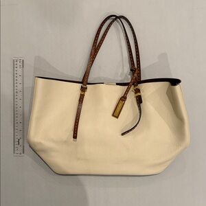Michael Kors Cream and Brown Tote